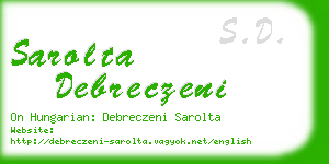 sarolta debreczeni business card